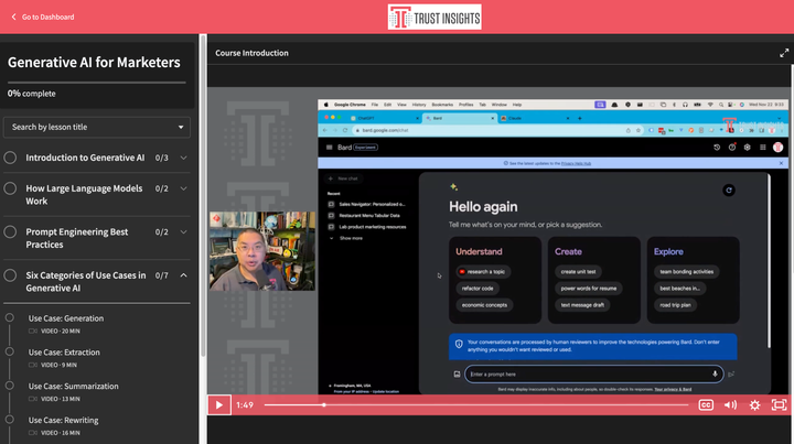 Generative AI for Marketers course from Trust Insights
